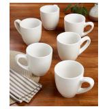 #3 Tabletops Gallery White Mugs, Set of 6