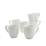 #3 Tabletops Gallery White Mugs, Set of 6