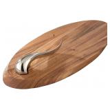 #15 Nambe Swoop Acacia Wood Cheese Board
