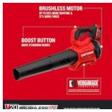 R$159 CRAFTSMAN V20 Axial Leaf Blower Kit