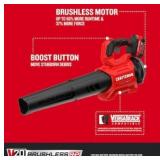 R$159 CRAFTSMAN V20 Axial Leaf Blower Kit