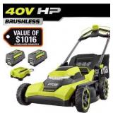 R$549 RYOBI 40V Brushless 21" Lawn Mower  Cordless