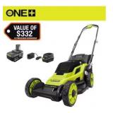 R$279 RYOBI ONE+ 18V 13" Cordless Walk LaWn Mower