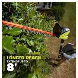 R$149 RYOBI 40V 18" Pole Hedge Trimmer