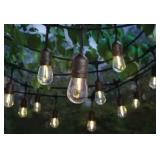 24-Light 48 Ft. Plug-In  Edison Patio String Light