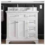 R$750 allen + roth  36" White Bathroom Vanity