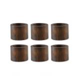 #4 Design Imports Wood Band Napkin Ring Set of 6