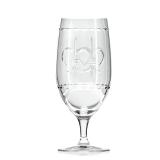 #3 Fleur De Lis 16 oz. Footed Iced Tea Glasses