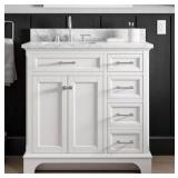 R$750 allen + roth  36" White Bathroom Vanity