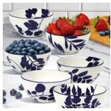 #2 Certified Blue Arbor Stoneware Bowl Set