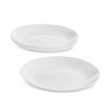 Arch Studio Opal Glass Coupe Salad Plates#5
