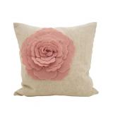 #5 Saro Lifestyle Rose Flower Decorative Pillow