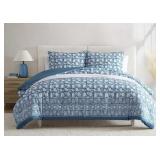 #13 Bayport Floral Blue Comforter Set