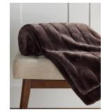 #2.5 r$80 Hotel Collection  Fur Throw - Brown