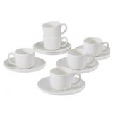#6 Mikasa Set of 6 Espresso Cups & Saucers