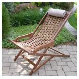 #24 Folding Eucalyptus Outdoor Lounge Chair