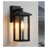 #8Globe Electric 14" Matte Black Outdoor Wall
