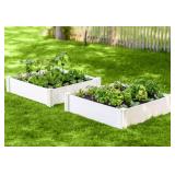 #30 Vita White Vinyl Raised Garden Bed, 2-Pack