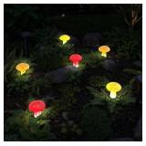 #7 Infinity X1 Glass Solar Mushroom Lights, 2-Pack