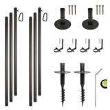 #24  Excello 10 ft. String Light Poles, 2-Pack