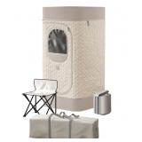 #34 HoMedics Premium Steam Sauna - Cream/Beige