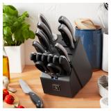 #47 HENCKELS  16pc Knife set RF Missing one 4.5"