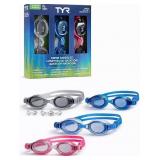 #2 TYR Junior Swim Goggles 3-Pack - Ages 10+