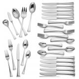 #35 Lenox Portola  65-Pc Flatware  Missing 1 spoon