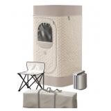 #34 HoMedics Premium Steam Sauna - Cream/Beige