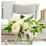 #5 Nearly Natural Faux Rose & Hydrangea Arrangemen