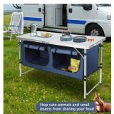 # 9 Folding Camping Kitchen Table with Storage