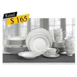 #52 Mikasa - Parchment Porcelain Dinnerware, 40Pcs