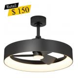 #25 Artika - Austin 23" LED Fandelier, Matte Black