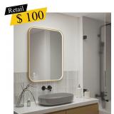 #16 Artika - Royce Gold LED Wall Mirror, 32" x 24"