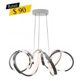 #12 Artika - Swirl Ribbon LED Pendant, Chrome