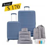 #53 American Tourister Upturn Blue Luggage Set, 10