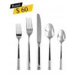 #5 Fortessa - Bistro 5-Piece Stainless Steel Place