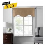 #5 Colette - Gold Faux Silk Scalloped Valance