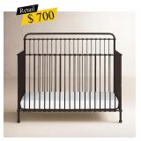 #55 Winston - Steel 4-in-1 Convertible Crib
