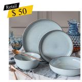 #11.50 over&back - Options Blue Stoneware, 16-Pcs