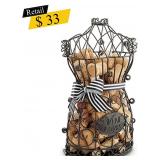 Epic Products Metal Cork Cage Corset - 13", Black