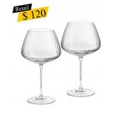 #10 Vera Wang Wedgwood Swirl Red Wine Glasses, Set