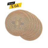 #3 Design Imports Floral Woven Placemats, Set of 6