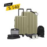 #56 CALPAK - Evry Green Luggage Bundle, 8-Piece