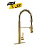 #45 Kohler - Vind Gold Pull-Down Kitchen Faucet