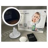 #48 Sharper Image 8" LED Vanity Mirror with Charge