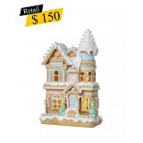 #8 Glitzhome - LED Macaron Village Dcor