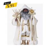 #10 Holiday Lane - Santa with Gold Staff