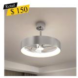 #25 Artika Austin 23" LED Fandelier Brushed Nickel