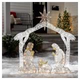 #64 Pre-Lit Holy Family Nativity